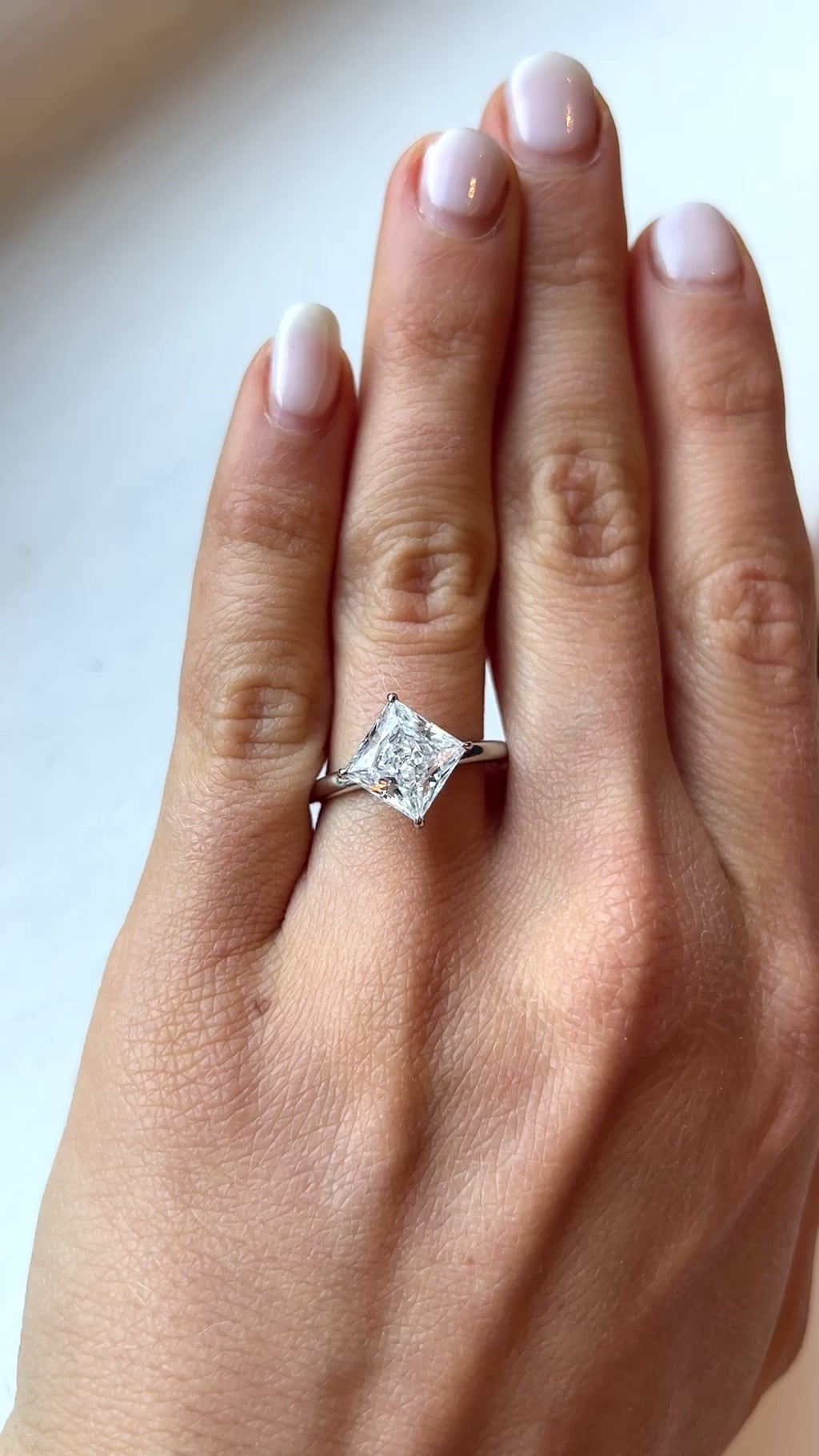 Sasha 6ct Diamond Engagement Ring 18k White Gold | Nekta New York
